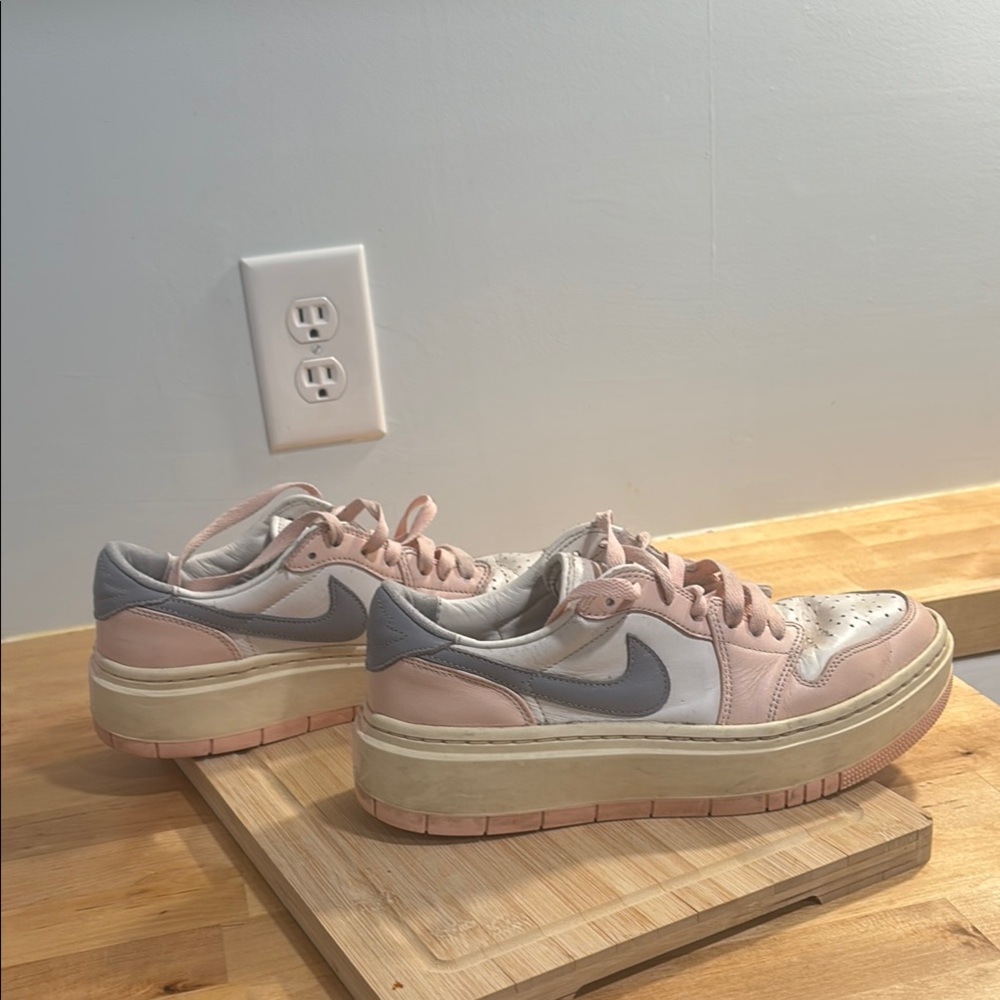Nike Pink and Gray Sneakers Air Force 1 Style